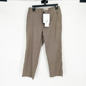 NWT Free People Sandrine Rose Cropped Houndstooth Pants Academia Business Size M